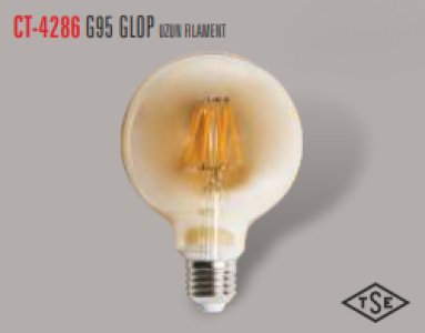 CATA UZUN FLAMENT 2700K SARI IŞIK E27 RUSTİK AMPÜL CT-4286