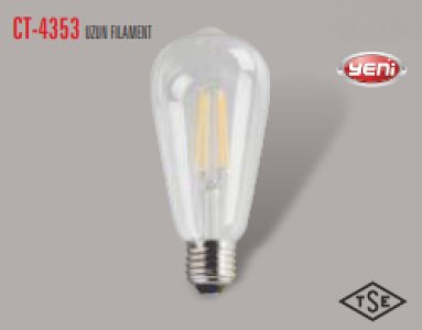 CATA UZUN FLAMENT 2700K SARI IŞIK E27 RUSTİK AMPÜL CT-4353