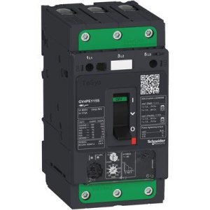 SCHNEIDER ELECTRIC MOTOR CİRCUİT BREAKER TESYS GV4 3P 115A ICU 25KA THERMAL MAGNETİC EVERLİNK TERMİNALS