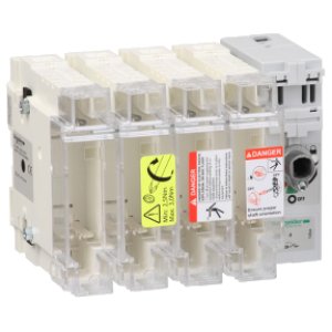 SCHNEIDER ELECTRIC TESYS GS ŞALTER AYIRICI BLOK 4P -100A TAM SİGORTA NF C 22X58MM