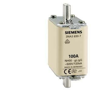 SIEMENS 3NA3836 BOY 00 160A 30MM STEATİT SERAMİK GÖVDELİ NH BIÇAKLI SİGORTA BUŞONU