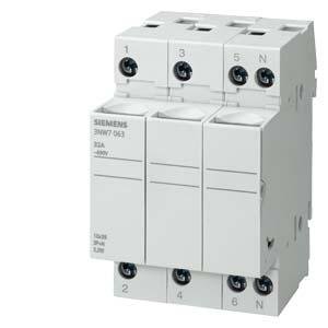 SIEMENS KARTUŞ SİGORTA YUVA 14X51MM 3 KUTUP 50A SİLİNDİRİK SİGORTA YUVASI