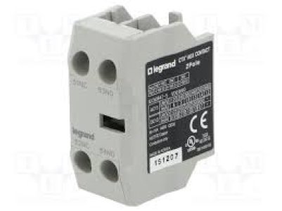 LEGRAND CTX3 KONTAKTÖRLERE EKLENEBİLİR ÖNE MONTAJ YARDIMCI KONTAK 1NA+1NK