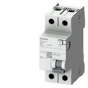 SIEMENS 5SV5312-6 2X25A 240V 30mA A TİPİ FI 70MM MONOFAZE FAZ-NÖTR BAĞLANTILI KAÇAK AKIM KORUMA RÖLESİ