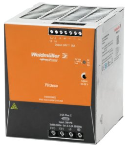 WEIDMULLER PRO ECO 480W 3X400VAC 24VDC 20A GÜÇ KAYNAĞI SWITCH-MODE 24VDC
