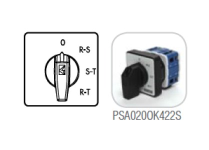 EMAS 4 POZ VOLTMETRE KOMÜTATÖRÜ 20A FAZ-FAZ VOLTMETRE PSK11 PSA0200K422S