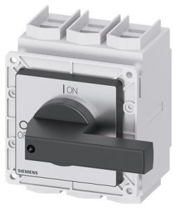 SIEMENS 160A 75KW ACİL STOP ŞALTERLERİ ÖNDEN TESPİTLİ TAHRİK KOLU SİYAH
