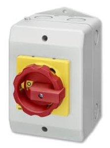 SIEMENS KUTULU TİP PAKO ŞALTER IP65 TAHRİK KOLU SARI/KIRMIZI 32A, 11,5 KW 3LD2