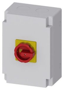 SIEMENS 125A 45 KW 3LD2 KUTULU TİP PAKO ŞALTER IP65 TAHRİK KOLU SARI/KIRMIZI