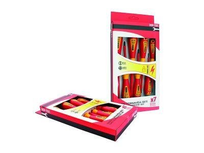 VIP-TEC 1000V İZOLELİ TORNAVİDA TAKIMI, (7 PARÇA, 4 DÜZ, 3 YILDIZ)