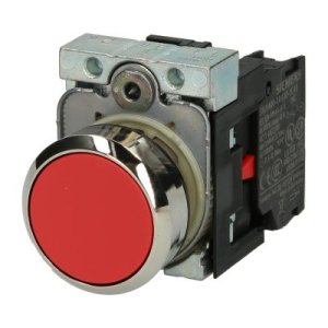 SIEMENS 3SB6160-0AB20-1CA0 KOMPLE YAY DÖNÜŞLÜ BUTON METAL KIRMIZI 1NC