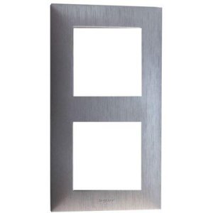 LEGRAND 768282 RAVENTİ SATİNE ALÜMİNYUM İKİLİ ÇERÇEVE
