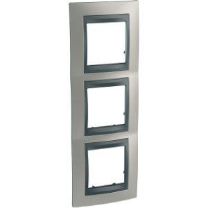 SCHNEIDER ELECTRIC UNİCA TOP KAPAK ÇERÇEVESİ 3 TAKIM H71 MAT NİKEL/GRAFİT
