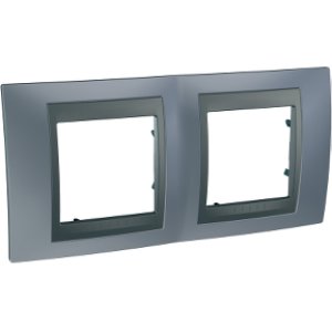 SCHNEIDER ELECTRIC UNİCA TOP KAPAK ÇERÇEVESİ 2 TAKIM H71 METALİK GRİ/GRAFİT
