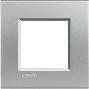 LEGRAND BTICINO 2 MODÜL KARE ÇERÇEVE ALÜMİNYUM