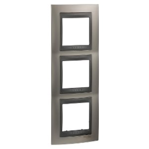 SCHNEIDER ELECTRIC UNİCA TOP KAPAK ÇERÇEVESİ 3 TAKIM MAT NİKEL/GRAFİT