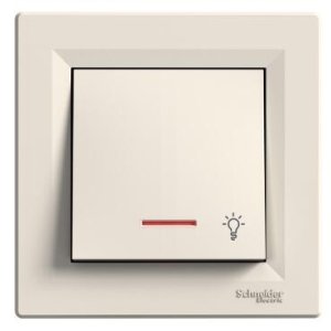 SCHNEİDER ELECTRİC EPH1800123 ASFORA IŞIKLI LİHT BUTON "IŞIK" İŞARETLİ KREM VİDASIZ ÇERÇEVELİ