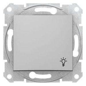 SCHNEIDER ELECTRIC SEDNA LİGHT BUTONU LAMBA İŞARETLİ ALÜMİNYUM