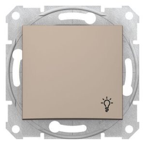 SCHNEIDER ELECTRIC SEDNA LİGHT BUTONU LAMBA İŞARETLİ TİTANYUM
