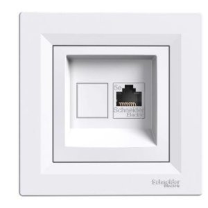 SCHNEIDER ELECTRIC EPH4370521 ASFORA BEYAZ TEKLİ RJ45 KONNEKTÖRSÜZ DATA PRİZİ