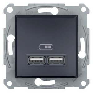 SCHNEİDER ELECTRİC EPH2700271 ASFORA USB PRİZİ 21A ANTRASİT