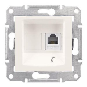 SCHNEIDER ELECTRIC SEDNA 1XRJ11 4 KONTAKLI KREM
