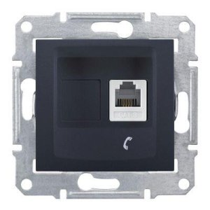 SCHNEIDER ELECTRIC SEDNA 1XRJ11 4 KONTAKLI GRAFİT