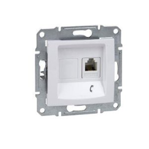 SCHNEIDER ELECTRIC SDN4101121 SEDNA 1XRJ11 4 KONTAKLI BEYAZ TELEFON PRİZİ