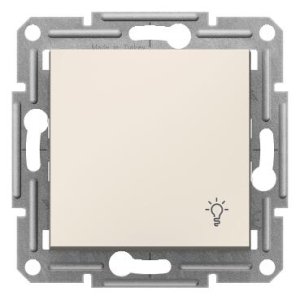 SCHNEİDER ELECTRİC EPH0970123 ASFORA LİHT BUTONU "IŞIK" İŞARETLİ KREM VİDASIZ ÇERÇEVESİZ