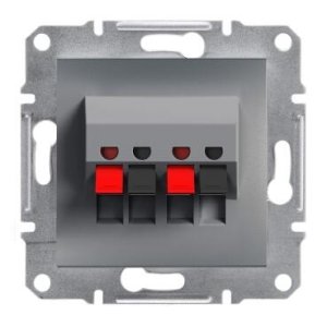 SCHNEİDER ELECTRİC EPH5700162 ASFORA PLUS İKİLİ HOPARLÖR PRİZİ ÇELİK VİDASIZ ÇERÇEVESİZ