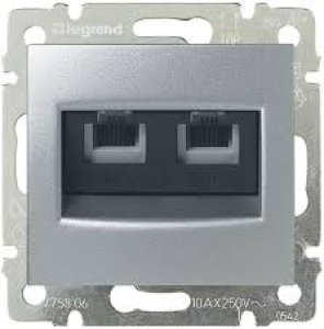 LEGRAND VALENA ALÜMİNYUM RJ11 4 KONTAK-2 ÇIKIŞ