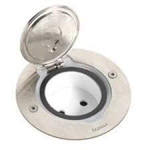 LEGRAND IK08 IP44 DÖŞEME PRİZİ,PASLANMAZ ÇELİK, TEKLİ,YUVARLAK
