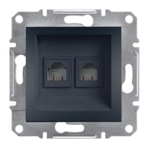 SCHNEİDER ELECTRİC EPH4200171 ASFORA 2*RJ114 KONTAKLI ANTRASİT