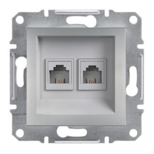 SCHNEIDER ELECTRIC ASFORA EPH4200161 PLUS 2*RJ45 CAT6 UTP DATA PRİZİ ALÜMİNYUM ÇERÇEVESİZ