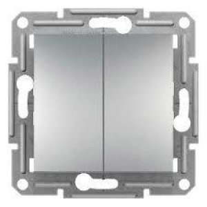 SCHNEIDER ELECTRIC EPH1100161 ASFORA ALÜMİNYUM İKİLİ LIGHT BUTON (ÇERÇEVESİZ)