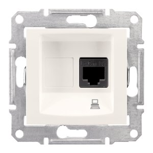 SCHNEIDER ELECTRIC SEDNA TEK VERİ ÇIKIŞI RJ45 CAT.5E UTP ÇERÇEVESİZ KREM