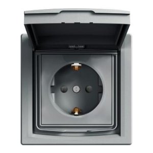 SCHNEİDER ELECTRİC EPH3100362 ASFORA PLUS KAPAKLI TOPRAKLI PRİZ IP44 ÇELİK VİDALI ÇERÇEVELİ
