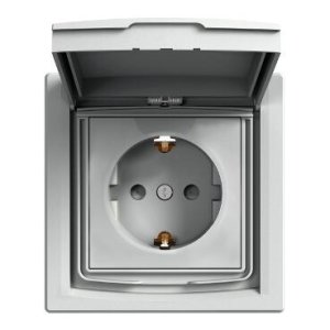 SCHNEİDER ELECTRİC EPH3100361 ASFORA PLUS KAPAKLI TOPRAKLI PRİZ IP44 ALÜMİNYUM VİDALI ÇERÇEVELİ