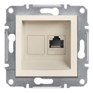 SCHNEİDER ELECTRİC EPH4370123 ASFORA 1*RJ45 CAT5E UTP ÇERÇEVESİZ KREM