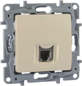 LEGRAND 768429 RAVENTİ KREM 1 ÇIKIŞLI RJ11 TELEFON PRİZİ