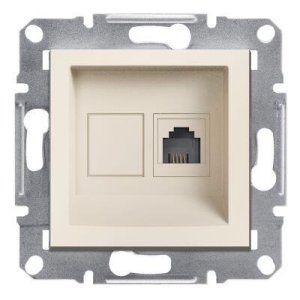 SCHNEIDER ELECTRIC EPH4170123 ASFORA RJ11 ÇIKIŞLI KREM TELEFON PRİZİ (ÇERÇEVESİZ)