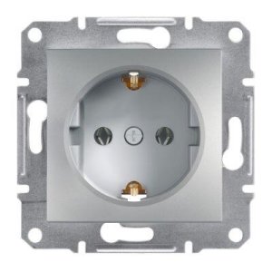 SCHNEIDER ELECTRIC EPH2900161 ASFORA ALÜMİNYUM TOPRAKLI PRİZ (ÇERÇEVESİZ)
