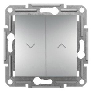 SCHNEİDER ELECTRİC EPH1300561 ASFORA PLUS JALUZİ KUMANDA ANAHTARI ALÜMİNYUM VİDASIZ ÇERÇEVESİZ