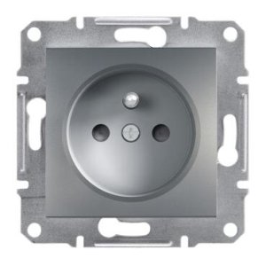 SCHNEIDER ELECTRIC ASFORA ÇOCUK KORUMALI UPS PRİZ EPH2800262 ÇELİK ÇERÇEVESİZ