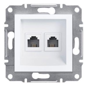 SCHNEIDER ELECTRIC EPH4270121 ASFORA 2XRJ11 4 KONTAK BEYAZ TELEFON PRİZİ (ÇERÇEVESİZ)