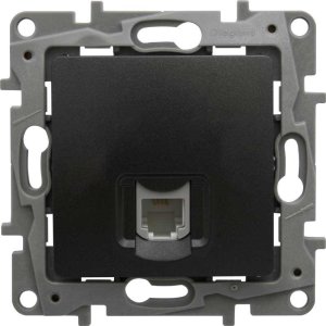 LEGRAND 768629 RAVENTİ SİYAH 1 ÇIKIŞLI RJ11 TELEFON PRİZİ