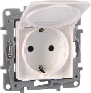LEGRAND 768118 RAVENTİ BEYAZ KAPAKLI TOPRAKLI PRİZ