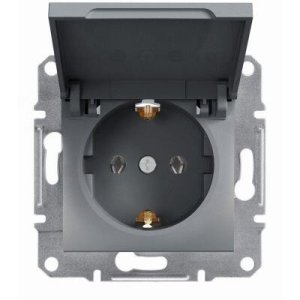 SCHNEIDER ELECTRIC EPH3100162 ASFORA ÇELİK KAPAKLI YAN TOPRAKLAMALI TEKLİ PRİZ(ÇERÇEVESİZ)