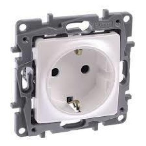 LEGRAND 767915 SALBEİ İNCİ BEYAZI ÇOCUK KORUMALI TOPRAKLI PRİZ