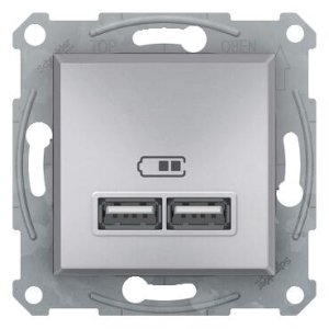 SCHNEİDER ELECTRİC EPH2700261 ASFORA USB PRİZİ 21A ALÜMİNYUM